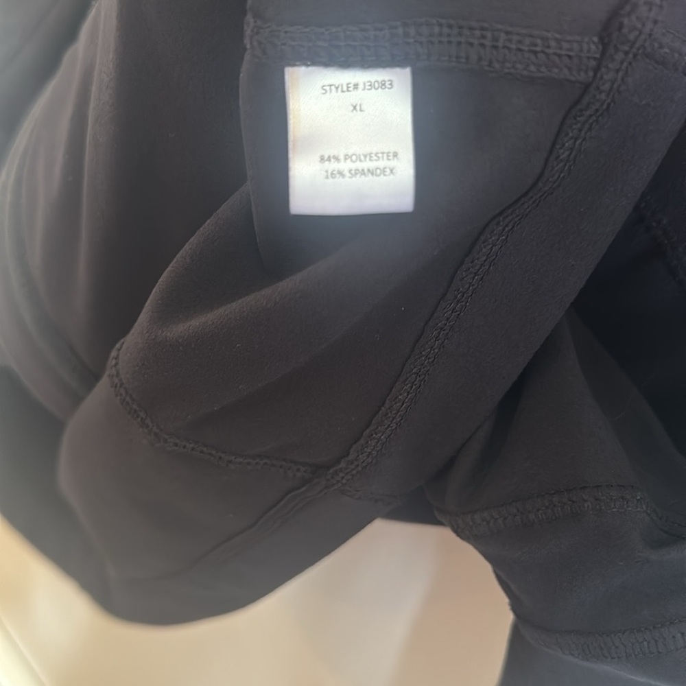 Rae Mode Zip Up Long Sleeve Jacket Black Slightly Cropped Womens Size XL - Picture 7 of 12